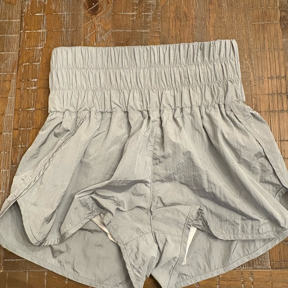 Free People movement silver shorts with built in underwear